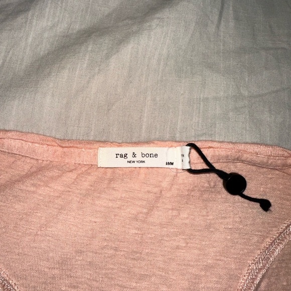 Rag & Bone Tops Rag & Bone Blush Linen Lottie Tee - Picture 9 of 10